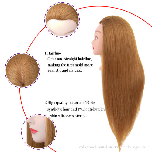 Mannequin Training Head Wholesale Synthetic  For Hairdresser Hair Cut Training Head